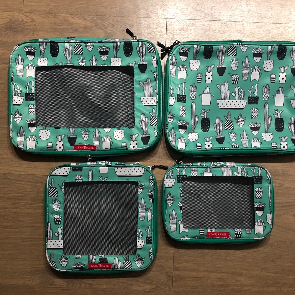 Like New Succulent Packing Cubes